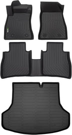 HAFIDI® Floor Mats & Cargo Liner Set Fit for 2019-2014 Nissan Sentra All Weather Protection TPE Anti-Slip Automotive Full Set Floor Liners Custom Accessories - Black