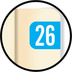 MINI 2026 Year Stickers, Doctor Stuff 2026 Chart Stickers, Light Blue Color Coded, Tab 1287 Style, USA Made Year Labels for End Tab File Folders, 500 Labels/Roll in a Dispenser Box, 1/2" x 1-1/8"