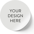 100 Custom Vinyl Stickers - Upload Your own Image, Text, Design, Logo - Personalized Logo Labels for Handmade, Packaging, Bottle, Jars, Candle, Brand Stickers (White, 1.5x1.5)