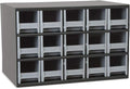 Akro-Mils Steel Garage Storage Cabinet, Small Parts Organizer Metal Cabinet for Hardware, Nails, Screws, Bolts, Nuts, and More, 17" W x 11" D x 11" H, 15-Drawer, Gray Cabinet/Gray Drawers (19715)