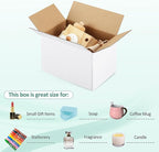 Eupako 6x4x4-Small-Shipping-Boxes-30-Pack-White-Corrugated-Box-Mailers, Cardboard Boxes for Packaging Small Business, Mailing