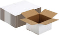 25 Pack Shipping Boxes 6x6x4 Inches, White Corrugated Cardboard Mailing Box for Packing, Mailing, Small Business