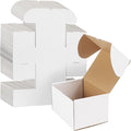 WIFTREY 7x5x4 Shipping Boxes 20 Pack for Small Business, White Corrugated Cardboard Mailer Boxes for Packing, Mailing