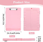 6 Pcs Plastic Clipboard with Storage, Colored A4 Nursing Heavy Duty Clip Board Folder, Waterproof Clipboard Case Box with Pen Holder Side-Opening Nursing Clip Board for Office, Hospital Nurse, Lawyer