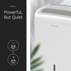 hOmeLabs Dehumidifier for Home, Office, Basements with Powerful Moisture Removal, Humidity Control, Auto Shut-off, Quiet Operation - 6,000 Sq Ft Rooms (40 Pint MAX 104 Pint at 95°F, 90% RH) with Pump