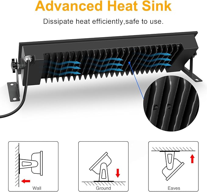 FastDeng LED Shop Light, 150W 18000lm 5000K Daylight LED Garage Light, IP66 Waterproof Outdoor Flood Light with US Plug 10FT Cord and Switch for Workshop Yard Factory Area High Bay Lighting