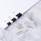 FUDAO FAMILY Paper Clips & Binder Clips, 340 PCS Assorted Sizes, Silver & Black, Metal, Medium, Large, Small