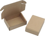 Ellbest 50pcs Kraft Brown Box 1.5mm Thick Cardboard Boxes, 3.6 x 2.6 x 1.2 inches Foldable Kraft Brown Box for Stationery, Pins, Mini Ornaments, Small Shipping Boxes