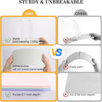 2 PCS Plastic Clipboard with Pen Holder,Standard A4 Letter Size,Nursing Clip Boards 8.5x11 Heavy Duty,Low Profile Clipboards for Women Kids Teacher,School Office Home,Light Gray