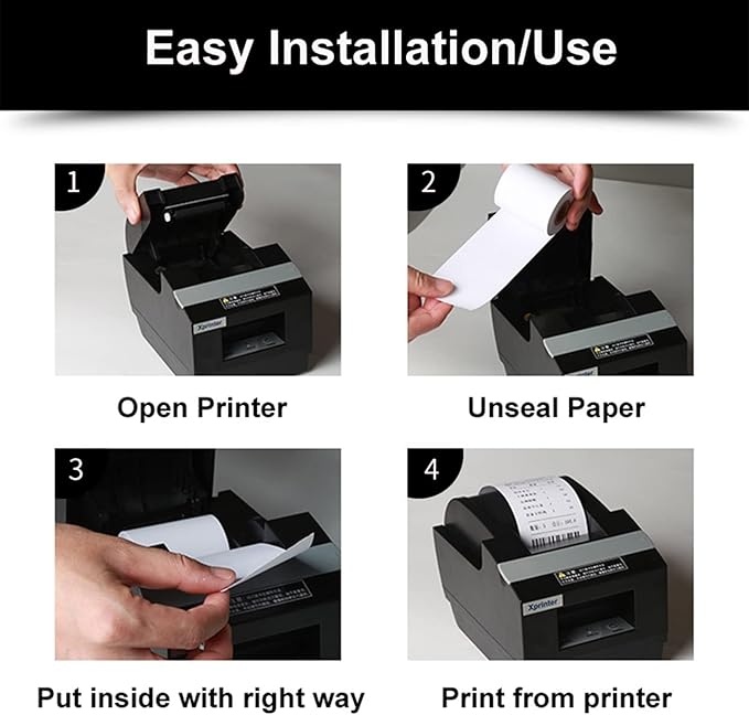 Jayard 2-1/4"X50' Thermal Paper Rolls For Credit Card - Cash Register Rolls - Premium Register Tape Pos Thermal Printer Paper (500 Rolls)