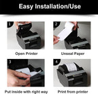 Jayard 3-1/8''x230' Thermal Paper Rolls For Credit Card - Cash Register Rolls - Premium Register Tape Pos Thermal Printer Paper (5 Rolls), Jayard-TP