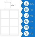 BESTEASY 3 1/3" x 4" Labels Shipping Labels for Laser Inkjet Printers, 6 Up Self Adhesive FBA Address Labels, White Matte Mailing Label Stickers (4000 Sheets, 24000 Labels)
