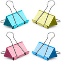 Ufmarine Colored Jumbo Binder Clips 2.4 inch, Extra Large Binder Clips for Office (8 Pcs)