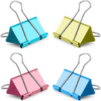 Ufmarine Colored Jumbo Binder Clips 2.4 inch, Extra Large Binder Clips for Office (8 Pcs)
