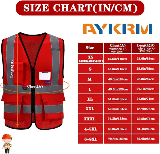 Construction red vest