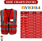 A-SAFETY Red mesh reflective vest