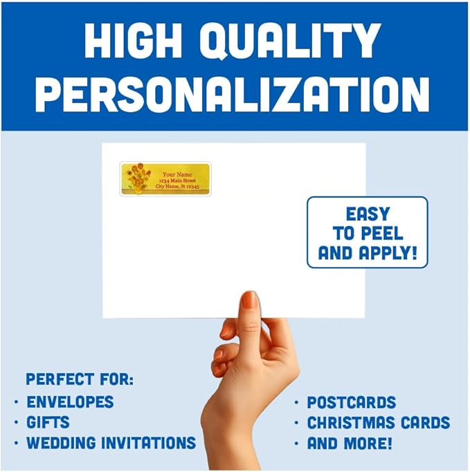 Personalized Return Address Labels - Van Gogh Sunflowers - 60-1000 Custom Self-Adhesive Stickers