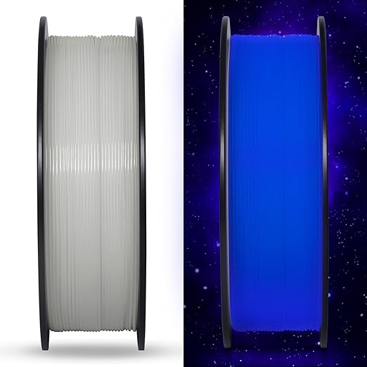 GEEETECH Glow in The Dark PLA Purple Filament, 3D Printing Luminous Filament 1.75mm, Best with UV Lamps, 1kg Spool (2.2lbs), Dimensional Accuracy +/- 0.02 mm, Fit Most 3D Printers