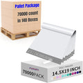 Fuxury 70000 Pcs 14.5X19" Poly Mailers Envelopes Shipping Bags for Clothing,Strong Adhesive Packaging Bag for Small Business Suppliers, Self Seal Mailing Poly Bags,White