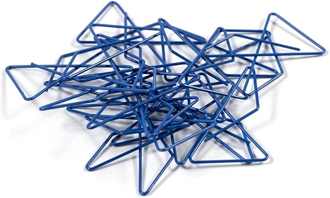 JAM PAPER Colorful Butterfly Clips - Dark Blue Paper Clamps - 15/Pack