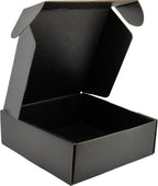 Small Black Shipping Boxes for Small Business Pack of 25-8x8x4 inches Cardboard Corrugated Mailer Boxes for Shipping Packaging Craft Gifts Giving Products