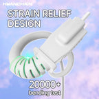 HUANCHAIN Indoor Outdoor White Extension Cord 8 ft Waterproof, 16/3 Gauge Flexible Cold-Resistant Appliance Extension Cord Outside, 13A 1625W 16AWG SJTW, 3 Prong Electric Cable, ETL