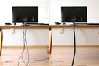 Alex Tech 10ft - 1.25 inch Cord Protector Wire Loom Tubing Cable Sleeve Split Sleeving for USB Cable Power Cord Audio Video Cable – Protect Cat from Chewing Cords - Black