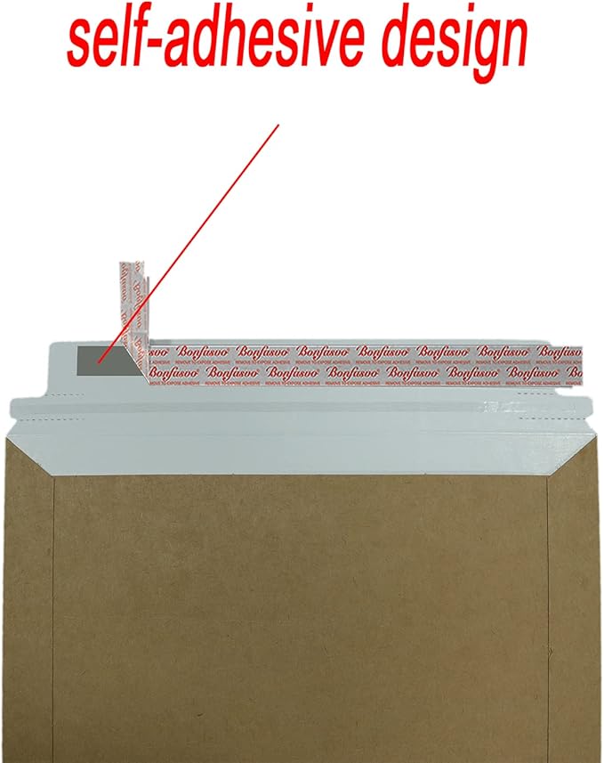 Rigid Mailers 30 Pack 9.25 x 11.75 inches Brown Self Seal Stay Flat Bulk Cardboard Kraft No Bend Mailers Peel and Seal for Document Photos Pictures Papers Files CD