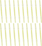 PATIKIL 20 Pcs Loose-Leaf Paper Binding Clamps, Yellow Plastic Paper Organizers Notebook Fasteners Reusable Prong Binder Clip for Home Office File Report Chart Documents