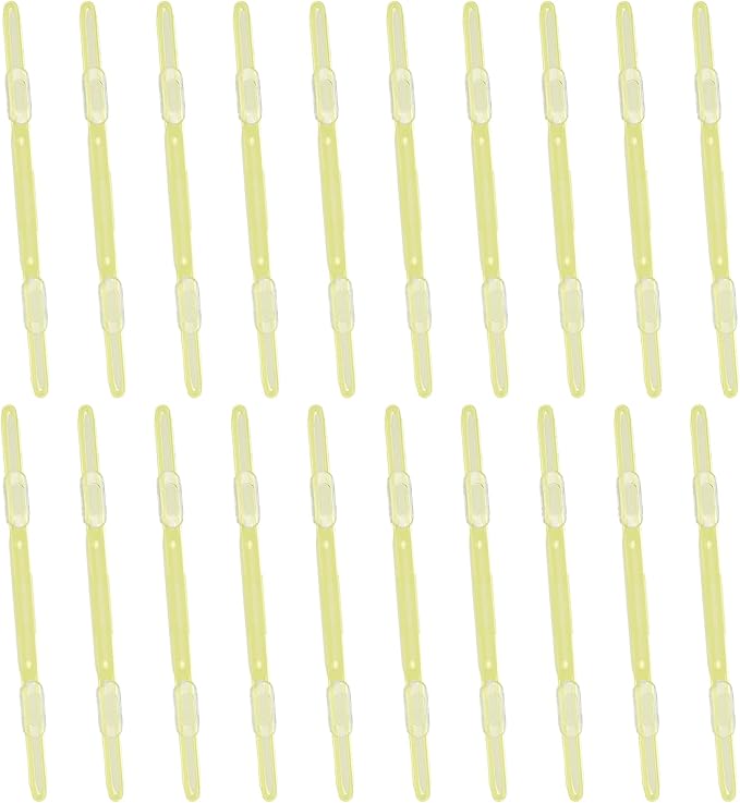 PATIKIL 20 Pcs Loose-Leaf Paper Binding Clamps, Yellow Plastic Paper Organizers Notebook Fasteners Reusable Prong Binder Clip for Home Office File Report Chart Documents