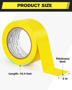 Avery Dennison Floor Marking Tape, 2 Inch x 108 Ft Yellow Caution Tape, 1 Rolls Heavy Duty Safety Tape for Indoor & Outdoor, High Adhesion & Durable | Warehouse, Factory, Parking, Retail