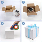 Hoikwo 6x6x6 Shipping Boxes Set of 25, White Corrugated Cardboard Box for Small Business for Packaging Mailing