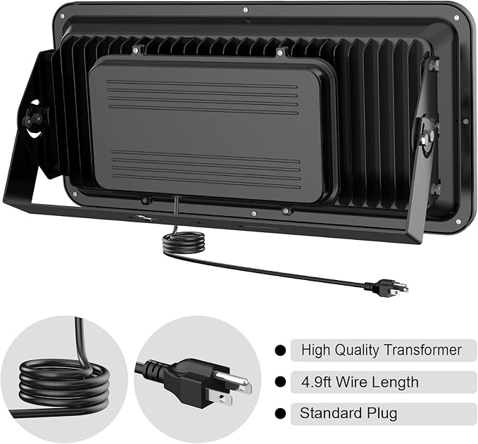 600W Outdoor LED Flood Light, 60000LM Super Bright, 110-285V, IP66 Waterproof, 6000K Daylight White Security Lights,Lighting for Playground Yard Stadium Lawn Ball Park