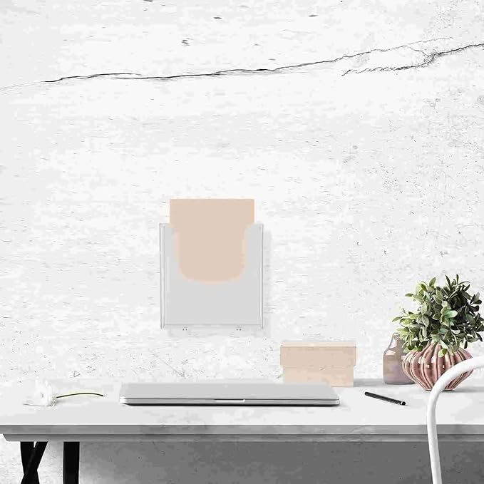 Clear Wall Mount File Display Rack Space Saving Acrylic Document Organizerss for Office School Supplies Office Wall Mounted Paper Tray