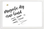 Loddie Doddie Magnetic Dry Erase White Board for Wall - 24" x 36" White Frame - Built-in Marker Tray & Stain-Resistant Surface
