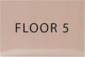 6" X4" Floor 5 Sign - ADA Compliant Tactile Graphics Grade 2 Braille Text | Wall Mount Plastic Directional Assistance, Floor Number Sign for Office, Schools, Hospitals, Apartments