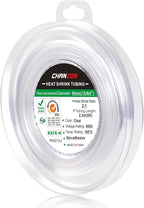 Chanzon 2:1 Ratio 1/4" (6mm) Heat Shrink Tubing 8Ft Roll (2.5M Total Length) Clear/Transparent Polyolefin Sleeving Wrap Shrinking 2 to 1 1pcs