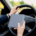 CoBak Car Registration and Insurance Holder - Men and Women Small Lightweight Vehicle Glove Box Car Organizer, Auto Truck Comparment Accessories Case for Essential Document, Driver License (Lavender)