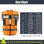 Safety Vest High Visibility Reflective Construction Vest for Men Women