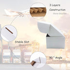 9x6x4 inch Shipping Boxes Set of 25，White Corrugated Cardboard Box for Mailing Literature Mailer Small Business Packing Gifts Shipping Packaging Craft Gifts Digest Size Book Giving Products