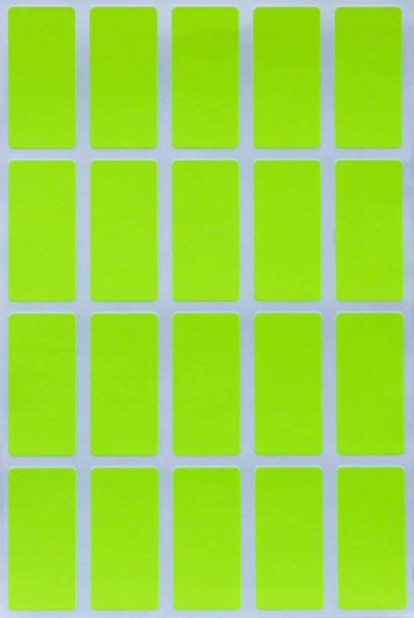 Royal Green Sticker Writable Stickers in Neon Yellow 1.57 inch x 0.75 inch (40mm x 19mm) - 2000 Pack