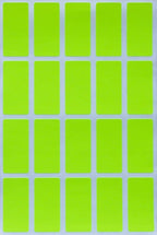 Royal Green Neon Yellow Rectangular Stickers (40mm x 19mm) 1.57 inch x 0.75-1000 Pack
