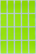 Neon Yellow Small Sticker Sheets (40mm x 19mm) - 2160 Pack, File Folder Label Rectangular Stickers for Labeling 1.57 x 0.75 inch