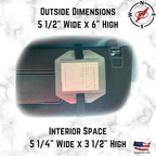 Registration & Insurance Card Document Holder Visor for Vehicle - Securely Holds with Black Elastic Hook & Loop Stretch Band - Durable Car Accessories Made in The USA