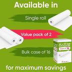 18" x 1200" (100 ft) White Kraft Paper Roll (Value Pack of 2), 45 lbs Thickness, Made in USA Colored Kraft Paper for School, Bulletin Board - Odorless, Non-Toxic, Safe for Kids