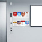 Eersida Acrylic Brochure Pamphlet Holder Brochure Display Stand Business Tri Fold Multi Slot Holder Rack Wall Mount Clear Pocket Space Saver for Flyer Literature Menu Advertise