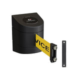 Crowd Control Warehouse - CCW Series WMB-230 Magnetic Wall Mount Retractable Belt Barrier - 30 Foot Belt, Yellow with"Out of Service" Black Letters Belt with Black ABS Case