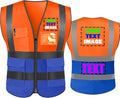 Personalized High Visibility Reflective Safety Vest Custom Your Text Protective Workwear Outdoor Work Vest