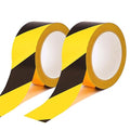 2 Inch x 220 FT Black & Yellow Floor Marking Tape, High-Visibility & Adhesive Hazard Tape for Caution & Aisle Marking, Caution Warning Safety Stripe Tape Roll for Walls Steps Pipes Equipment