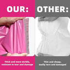 POLYSELLS 1000 pcs 9x12 Inches Pink Poly Mailers Shipping Envelopes, Strong Adhesive Sealing, Waterproof, and Tear-resistant Postal Mailing Bags for Clothing, Books, and Accessories